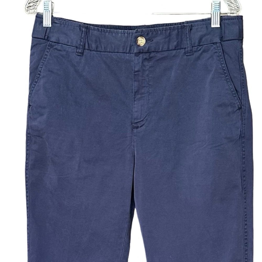 Coldwater Creek Cotton Chino Pants Navy Blue Size 8 - Picture 5 of 14